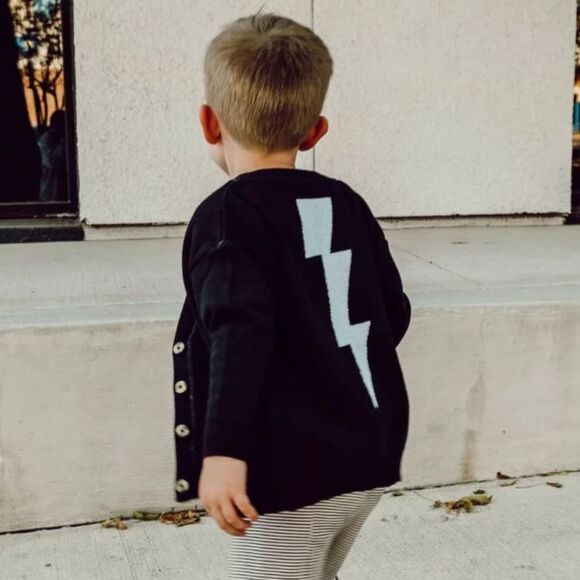 BIZZ X SISS Party Cardi, Light The Night Boy's Cardigan BLUE Size 3 NWT - Picture 2 of 4